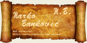Marko Banković vizit kartica